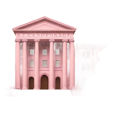 pink Stanford university building sticker