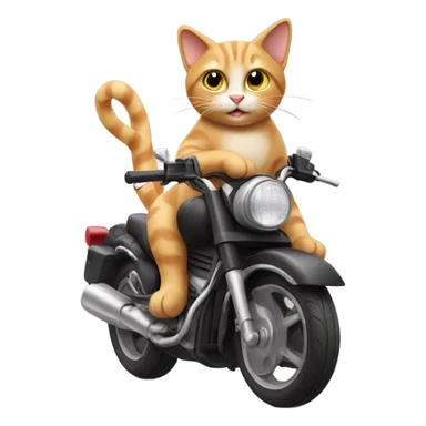 Cat with Motorbike  sticker