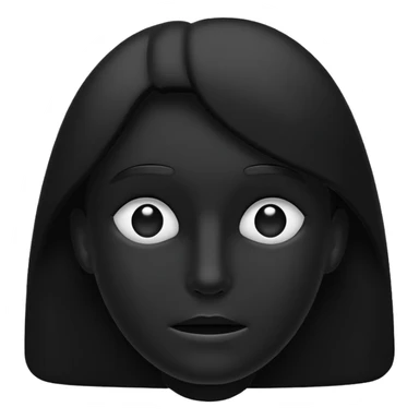 completely flat black silhouette sticker