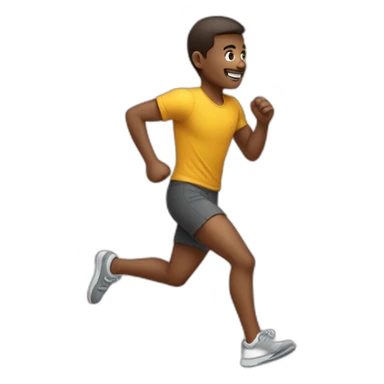 Running from the side in casual attire sticker