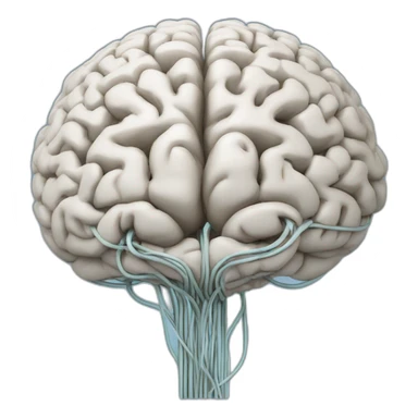 brain wrapped in wires  sticker