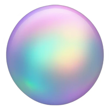 Pastel iridescent orb sticker