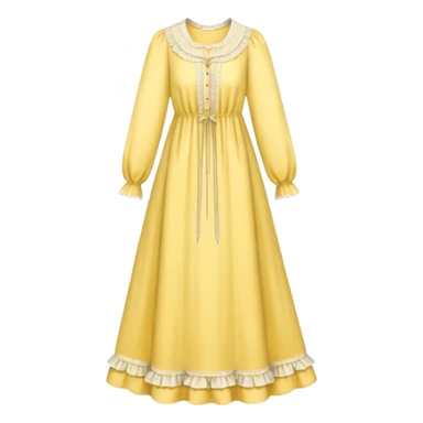 victorian nightgown long sleeve yellow sticker