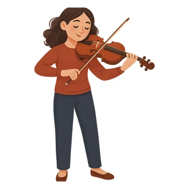 A character playing the violin sticker