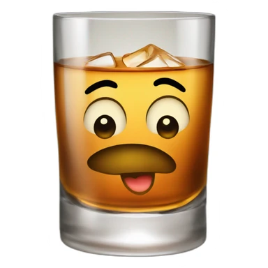 liquor in whiskey glass sticker