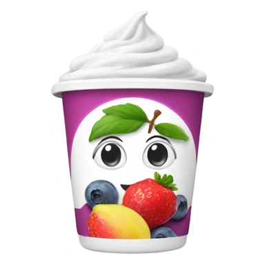 Yogurt with fruit  sticker