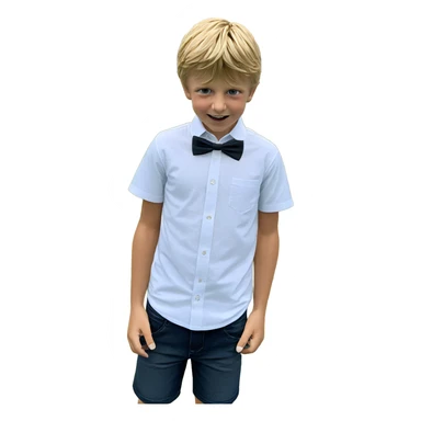 blonde boy in white shirt sticker