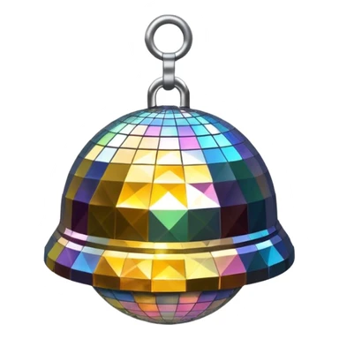 disco ball patterned bell sticker