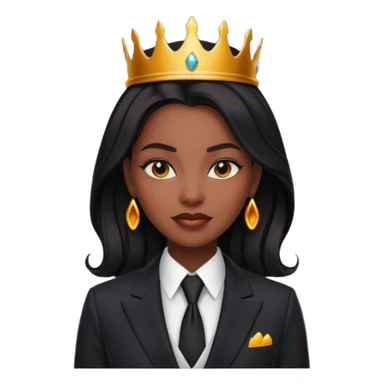 black queen with suit sticker