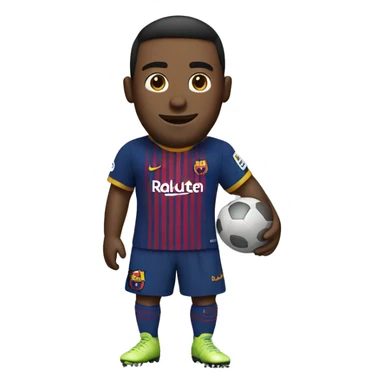 Football player with barça kit sticker