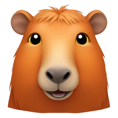 Capybara with orange  sticker