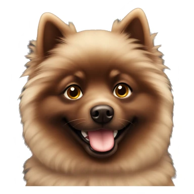 little chocolate-colored spitz  sticker