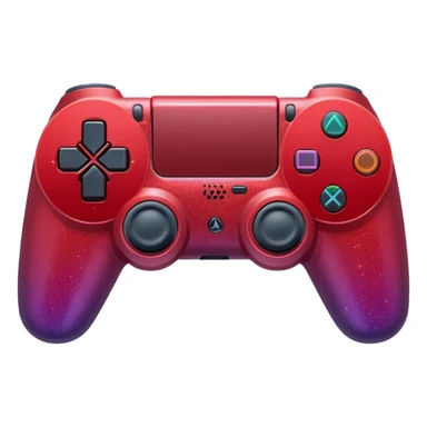 red ombre PlayStation console with glitter sticker