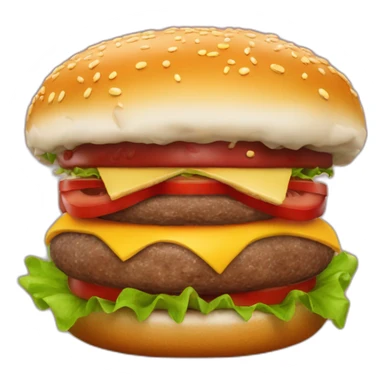 Hamburguer com formato de monstro sticker