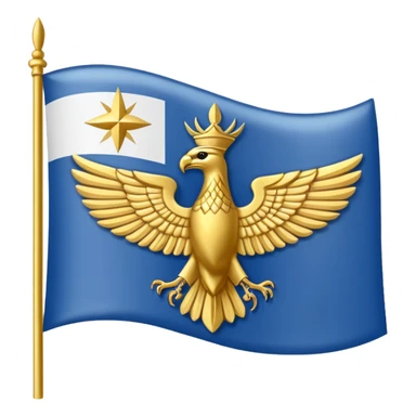 Faravahar Gold with white flag as a background sticker