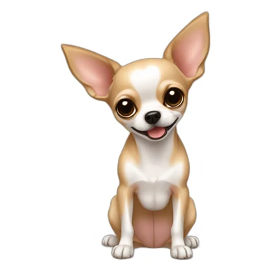 perro chihuahua completamente color cafe sticker