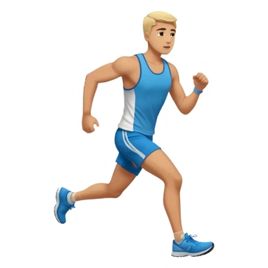 man running to the right, full body sticker
