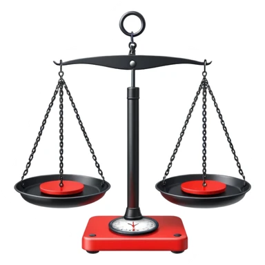 Hanging Balance Scale red black  sticker