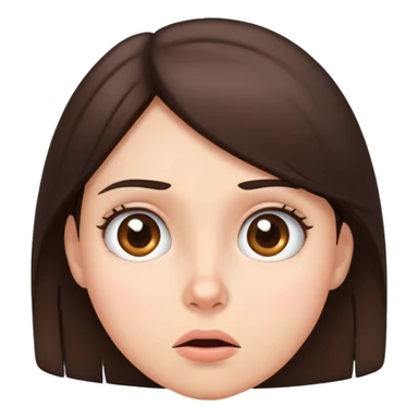 Confused brunette girl sticker