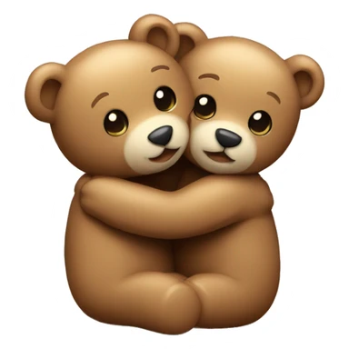 two teddy bears hugging sticker