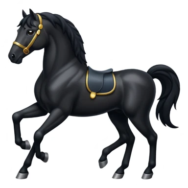 Black horse sticker