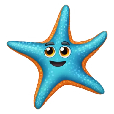 orange starfish  sticker