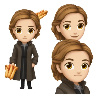 Emma Watson avec une baguette magique de Harry Potter  sticker