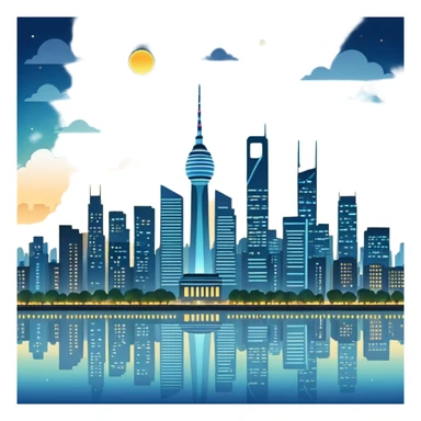 8k quailty, extremely high resolution.
Of a bustling city skyline, towering buildings, detailed lights, urban-themed sticker