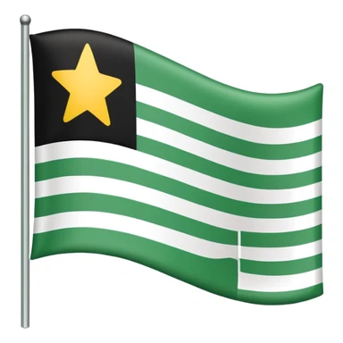 I want a flag as a emoji its made by three colours white green and black sticker
