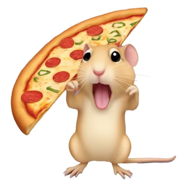 gerbil eating pizza sticker