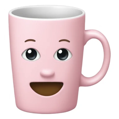light pink coffe mug sticker
