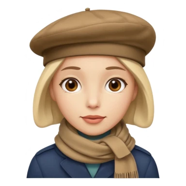 Beret + scarf sticker