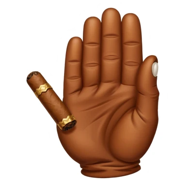 a hand holding a cigar sticker