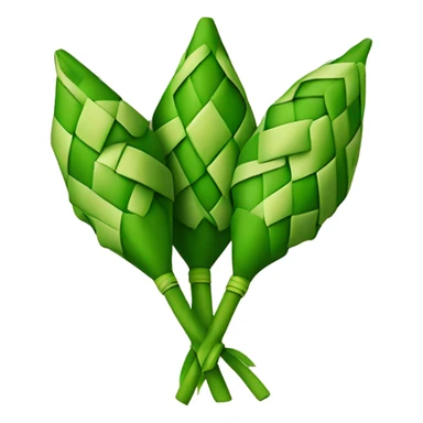 Ketupat dengan warna merah dan hurf T di dalam nya sticker