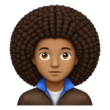 Princeton Perez from Mindless Behavior with long dark brown afro hair  sticker