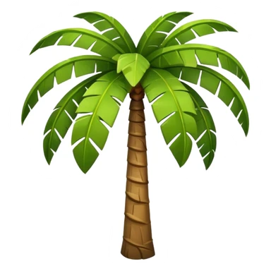 Palm Tree: cartoon flat body leafs sticker