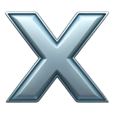 X letter smilling sticker
