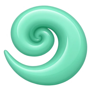 Mint green swirl sticker