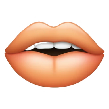 Peach colored lipstick kiss mark sticker