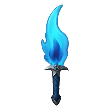 Blue flames with daggers sticker