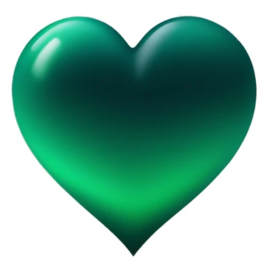 Dark green ombré heart sticker