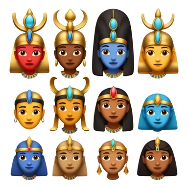 fammi una emoji che rappresenta tutti gli dei egizi sticker