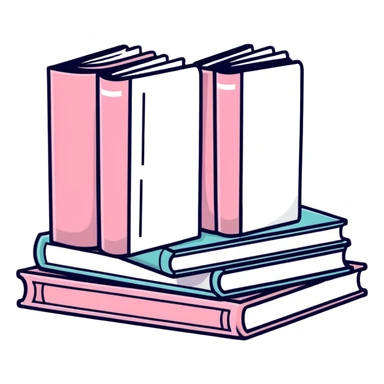 Pink books sticker