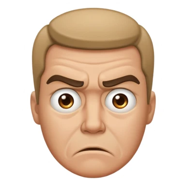 A frown (as if saying something) sticker