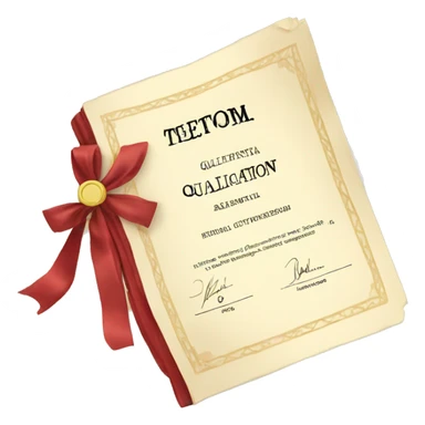 qualification diploma sticker