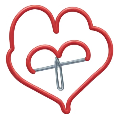 paper clip heart sticker