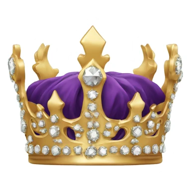 luxurious royal crown with diamonds placed on top sticker