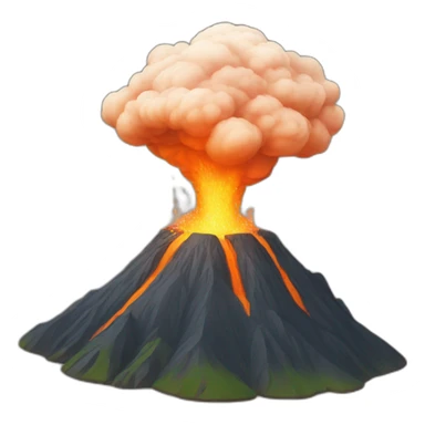 volcan explose  sticker