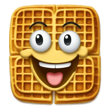 happy waffle sticker