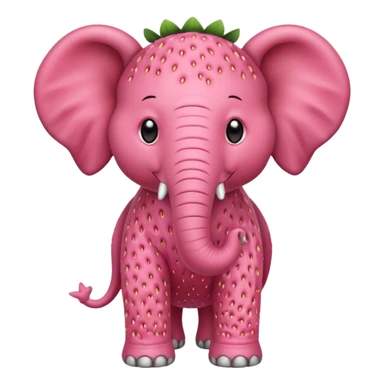 Strawberry éléphant sticker